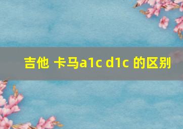 吉他 卡马a1c d1c 的区别